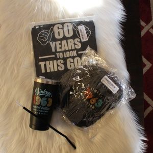 1963 Limited edition Bundle, 60 years to look This Good Apron, hat and tumbler